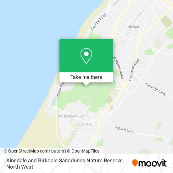 Ainsdale and Birkdale Sanddunes Nature Reserve map