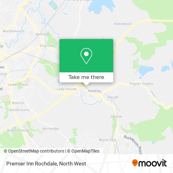 Premier Inn Rochdale map