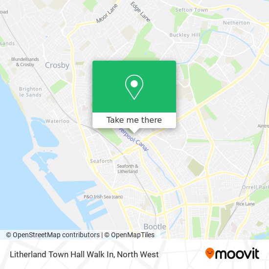 Litherland Town Hall Walk In map