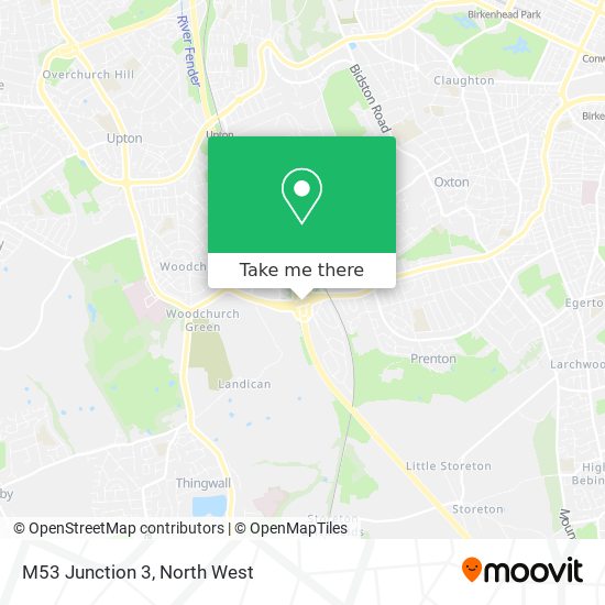 M53 Junction 3 map