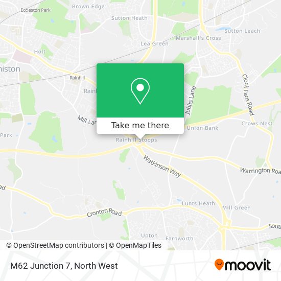 M62 Junction 7 map
