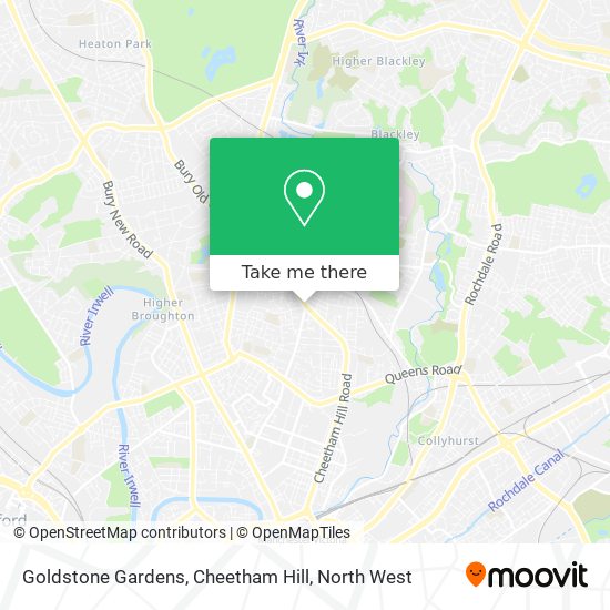 Goldstone Gardens, Cheetham Hill map