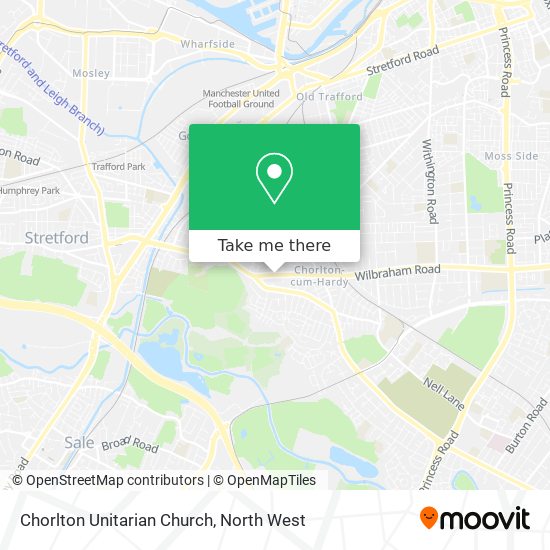 Chorlton Unitarian Church map