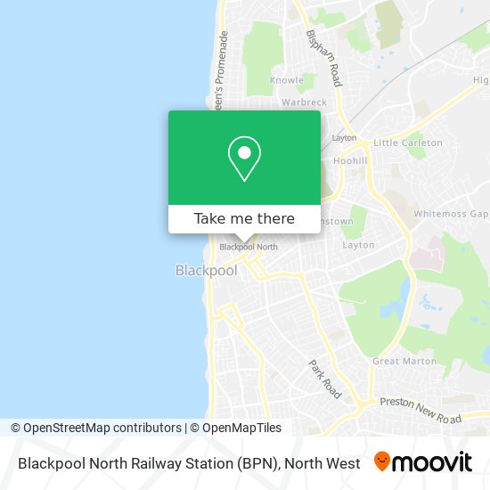 Blackpool North Railway Station (BPN) map