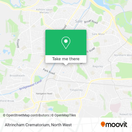 Altrincham Crematorium map