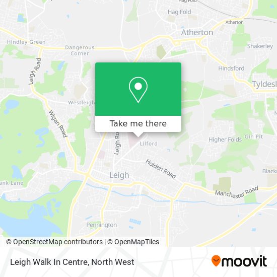 Leigh Walk In Centre map