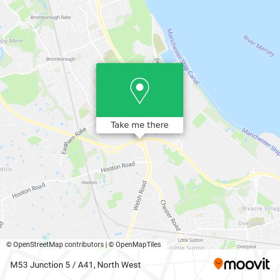 M53 Junction 5 / A41 map