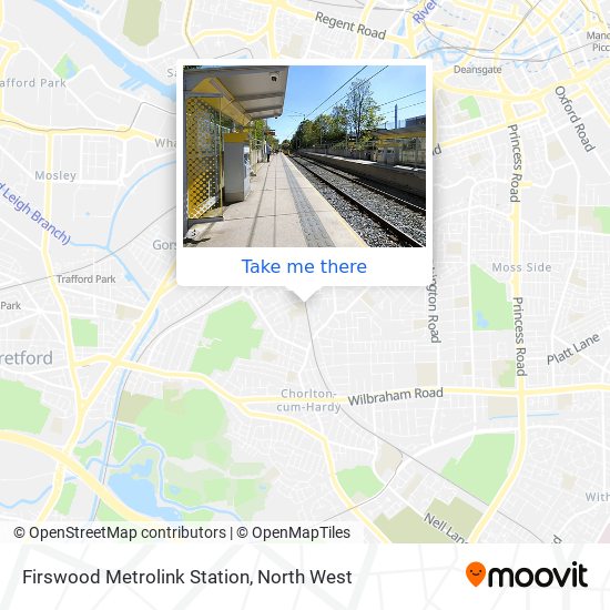 Firswood Metrolink Station map