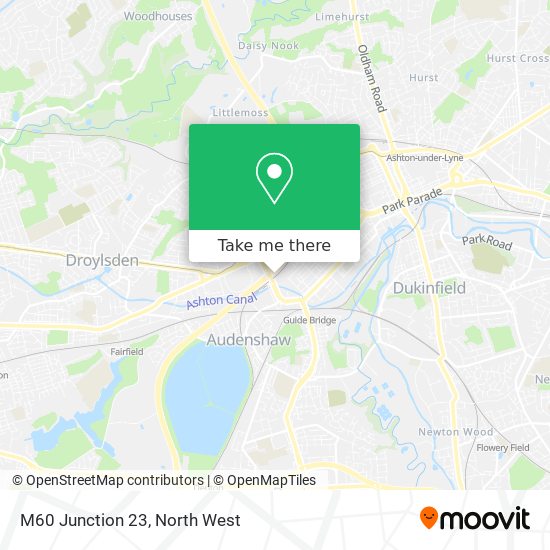 M60 Junction 23 map