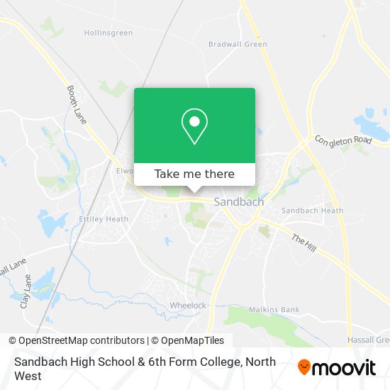 Sandbach High School & 6th Form College map