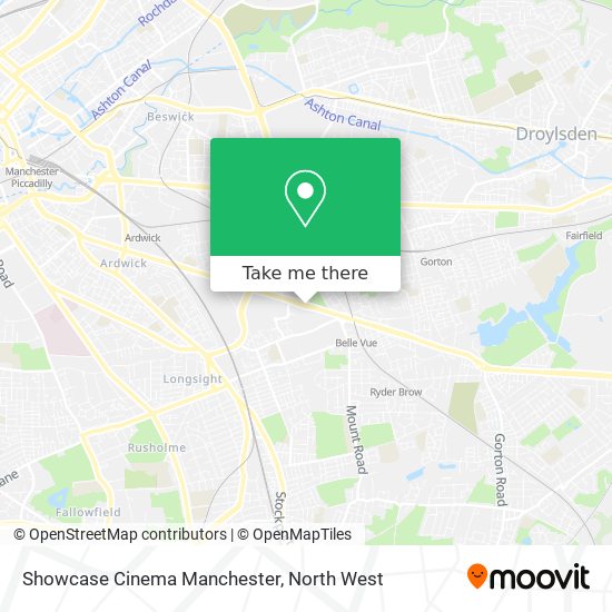 Showcase Cinema Manchester map