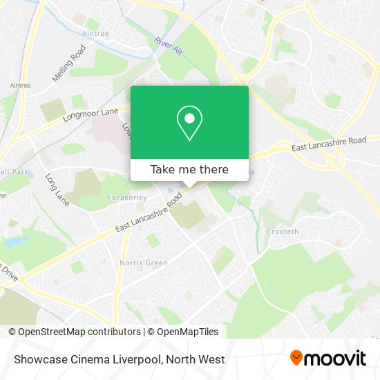 Showcase Cinema Liverpool map