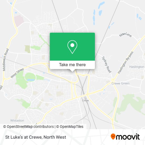 St Luke's at Crewe map