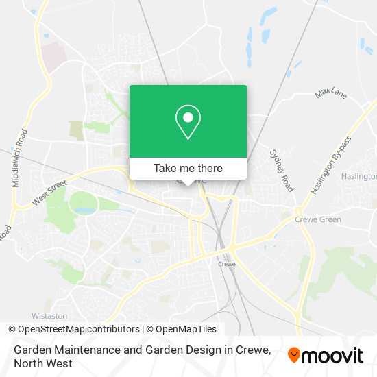 Garden Maintenance and Garden Design in Crewe map