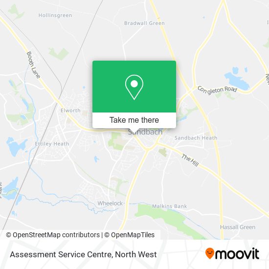 Assessment Service Centre map