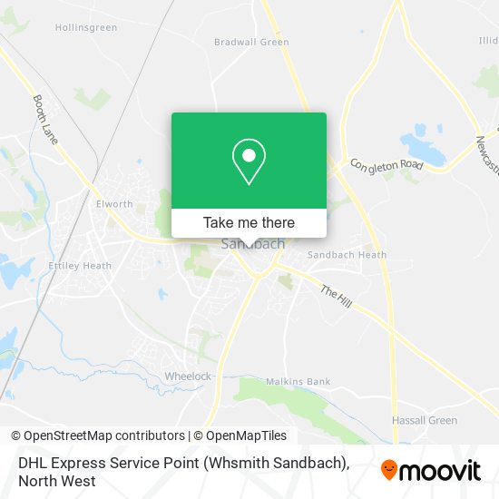 DHL Express Service Point (Whsmith Sandbach) map
