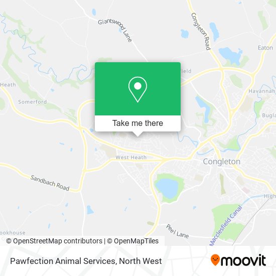 Pawfection Animal Services map