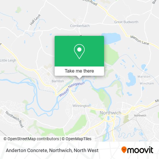 Anderton Concrete, Northwich map
