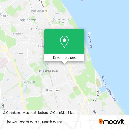The Art Room Wirral map