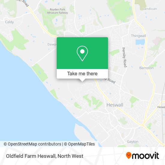 Oldfield Farm Heswall map