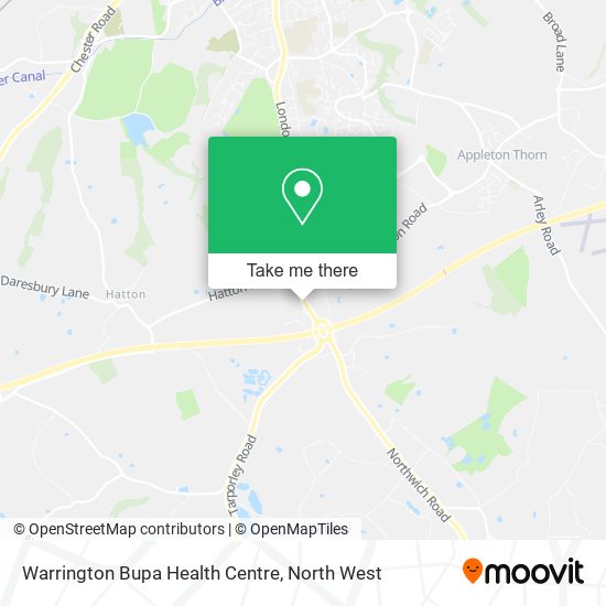 Warrington Bupa Health Centre map