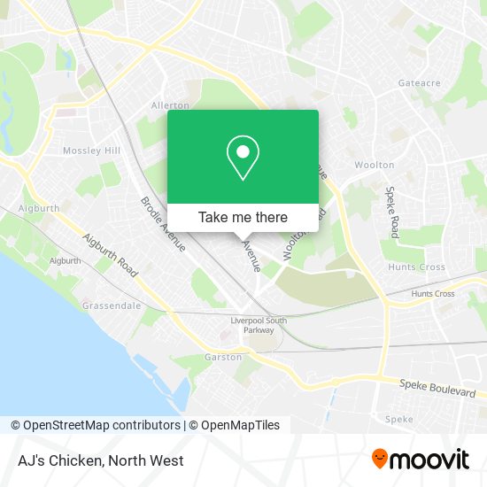 AJ's Chicken map