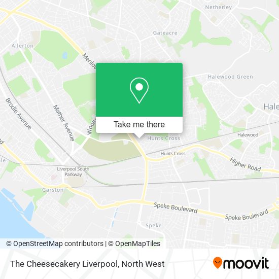 The Cheesecakery Liverpool map