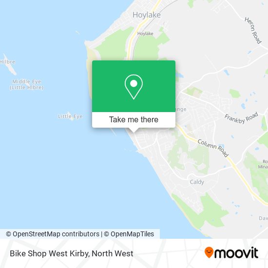 Bike Shop West Kirby map