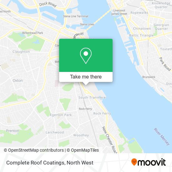 How to get to Complete Roof Coatings in Birkenhead by Bus or Train?