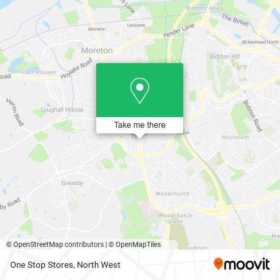 One Stop Stores map