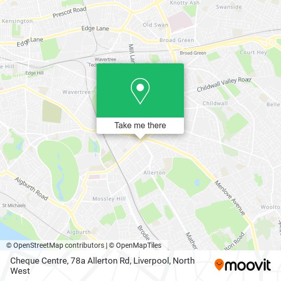 Cheque Centre, 78a Allerton Rd, Liverpool map