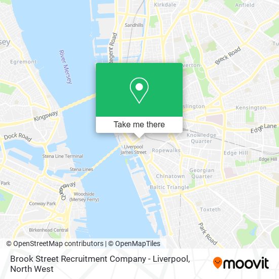 Brook Street Recruitment Company - Liverpool map