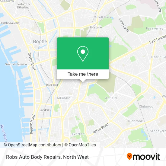 Robs Auto Body Repairs map