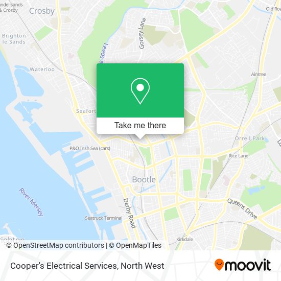 Cooper's Electrical Services map