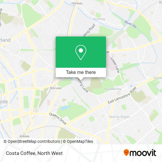 Costa Coffee map