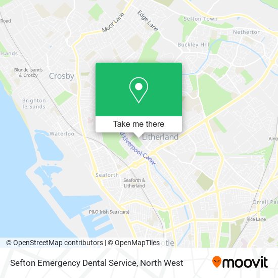 Sefton Emergency Dental Service map