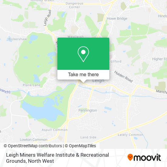 Leigh Miners Welfare Institute & Recreational Grounds map