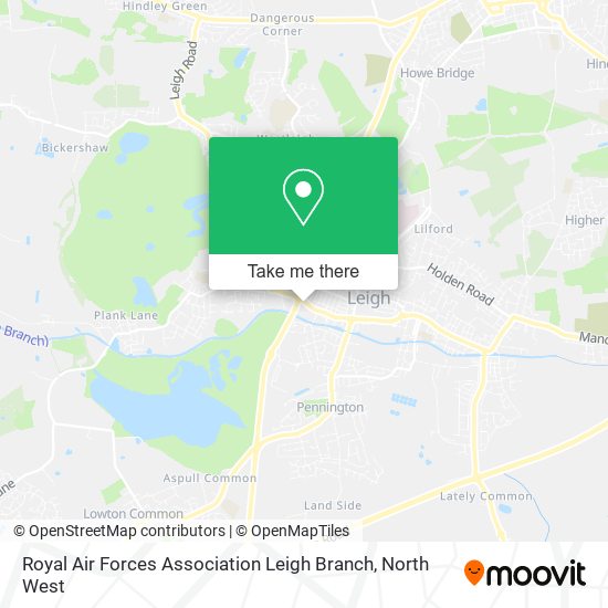 Royal Air Forces Association Leigh Branch map