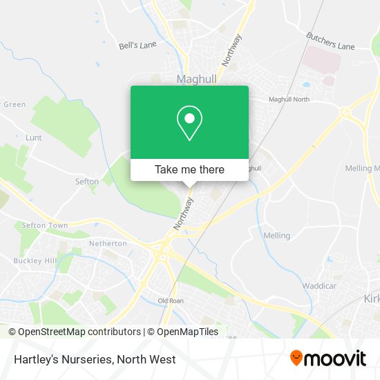 Hartley's Nurseries map