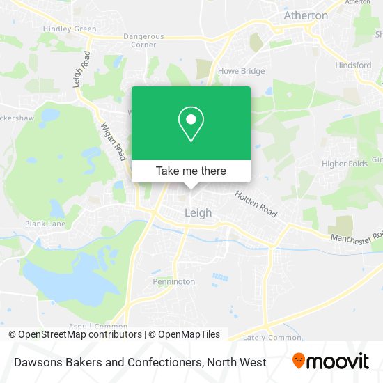 Dawsons Bakers and Confectioners map