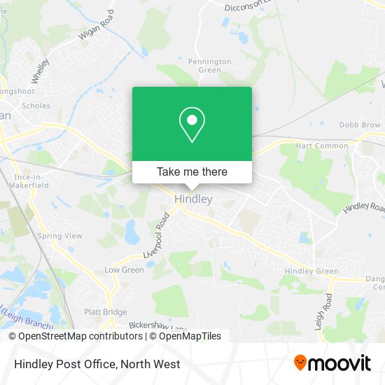 Hindley Post Office map