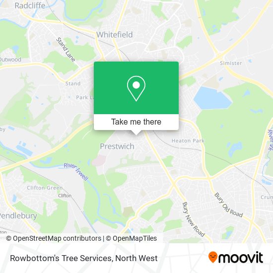 Rowbottom's Tree Services map