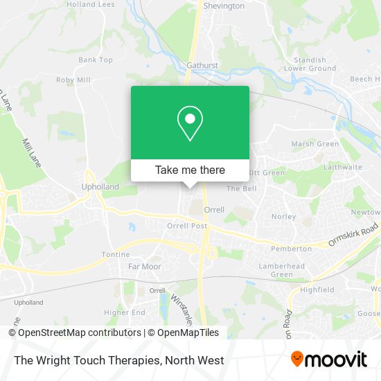 The Wright Touch Therapies map