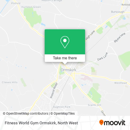 Fitness World Gym Ormskirk map
