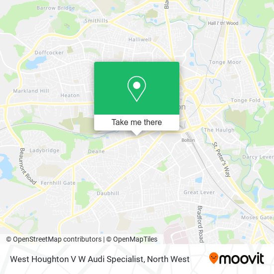 West Houghton V W Audi Specialist map