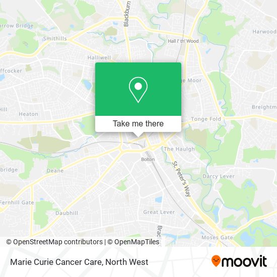 Marie Curie Cancer Care map