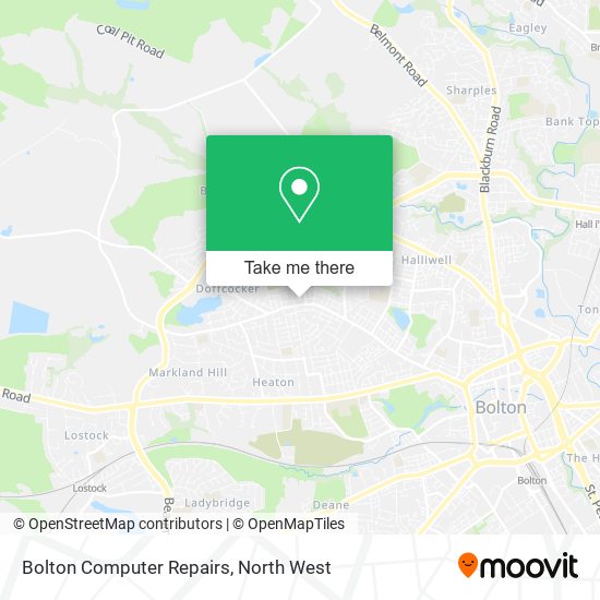 Bolton Computer Repairs map