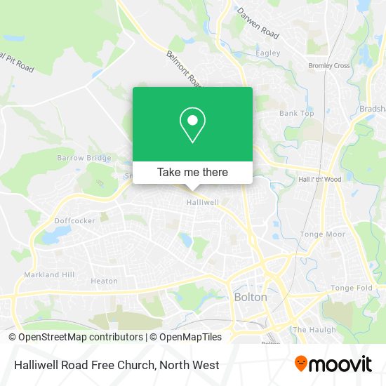 Halliwell Road Free Church map