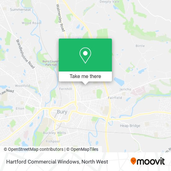 Hartford Commercial Windows map