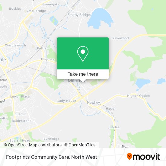 Footprints Community Care map